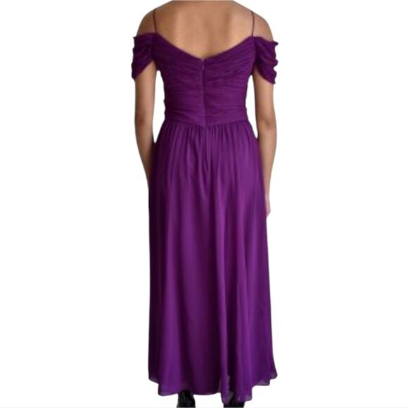 RALPH LAUREN EVENING Elegant Purple Off-Shoulder Maxi Dress Size 8 - Picture 10 of 13